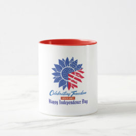 Caneca "Celebrando a Liberdade" Personalizado Patriótico