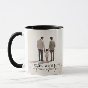 Caneca Celebrando dois homens LGBTQ se tornando pais