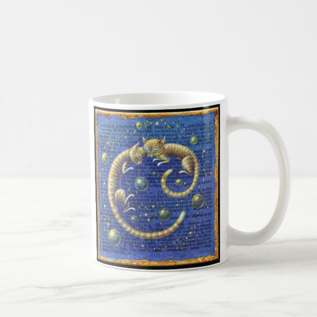 Caneca celestial da fantasia do gato: Elegância (Direita)