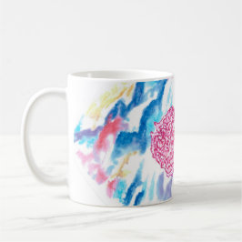 Caneca celestial do monograma do design do rosa