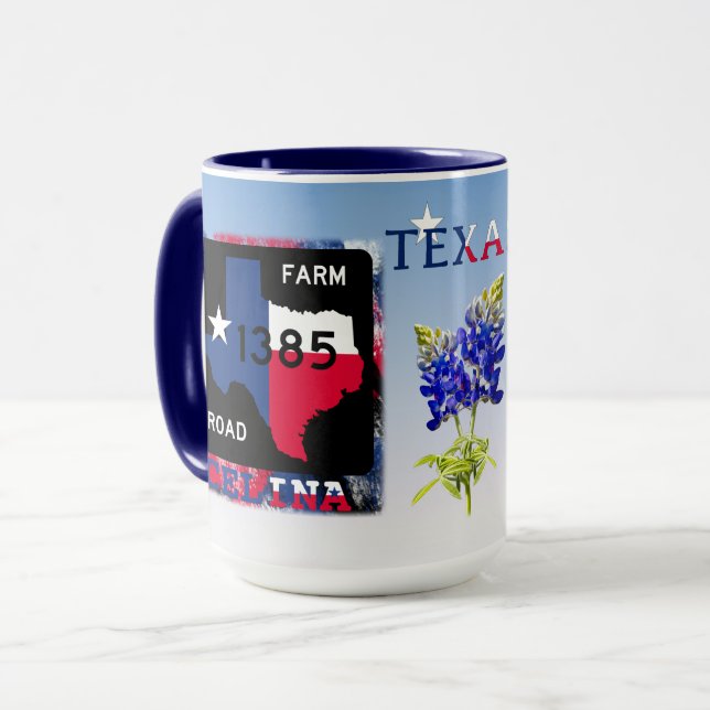 Caneca Celina, Texas FM 1385 RD, Mug (Frente Esquerda)