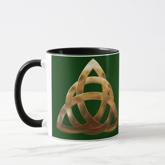 Caneca Celtic Dourada Trinity Knot (Esquerda)
