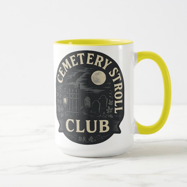 Caneca Cemetery Stroll Club | Halloween  (Direita)