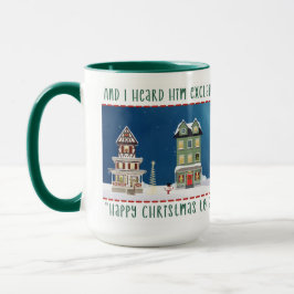 Caneca Cena da Aldeia de Natal 