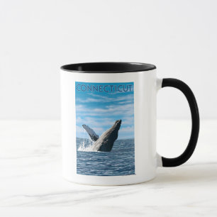 Caneca Cena da baleia de ConnecticutHumpback