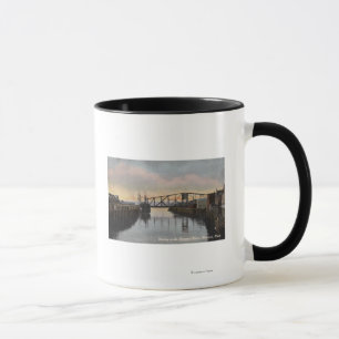Caneca Cena da noite no rio de Wishkah