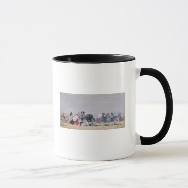 Caneca Cena da praia, Trouville, 1873 (Direita)