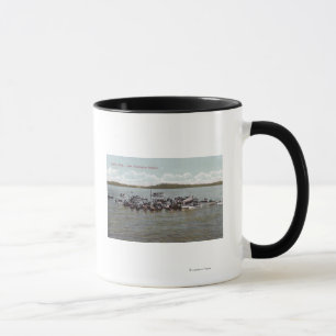 Caneca Cena da regata de Washington do lago