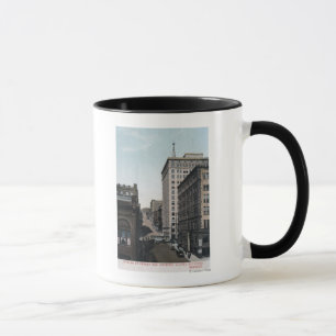Caneca Cena da rua da cereja com Alaska Bldg