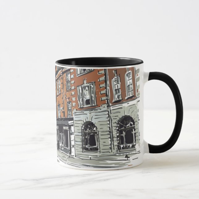 Caneca Cena da rua de Londres (Direita)