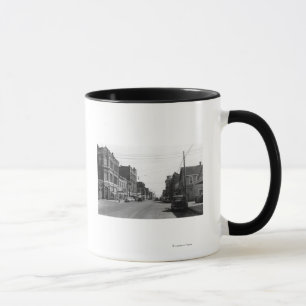 Caneca Cena da rua no porto Townsend, fotografia de WA