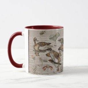Caneca Cena das aves aquáticas no Nile, casa do Faun