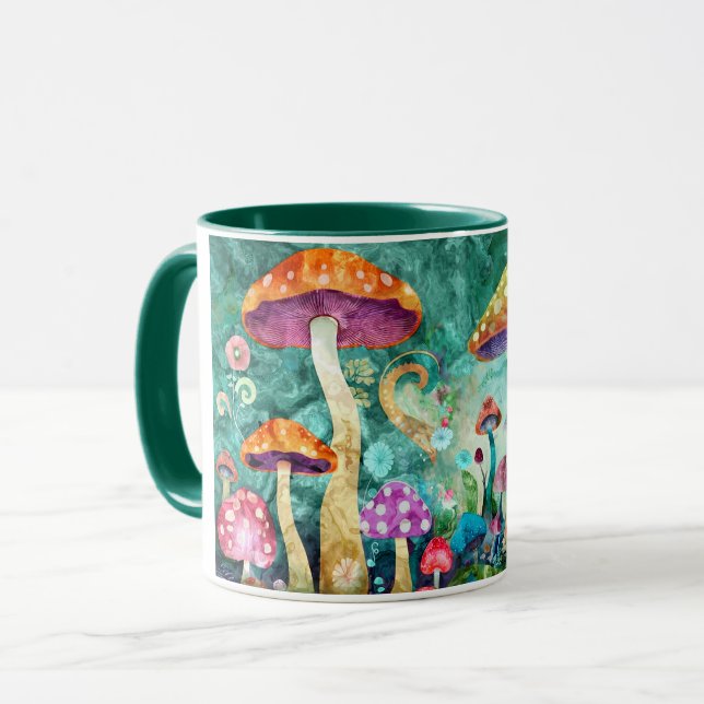 Caneca Cena de Floresta Whimsical (Frente Esquerda)