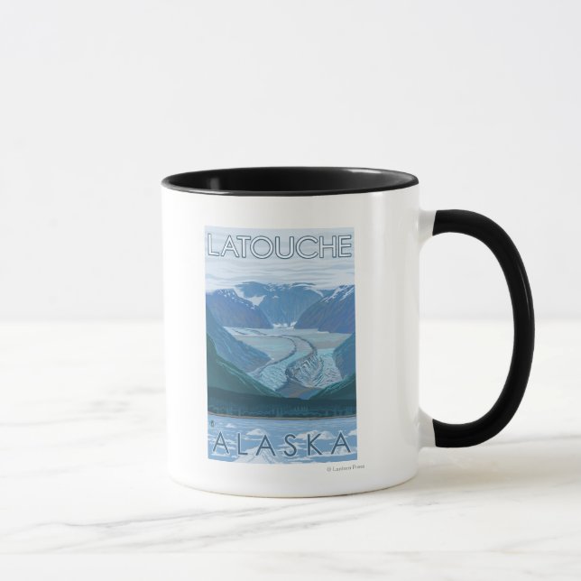 Caneca Cena de Glaciar - Latouche, Alasca (Direita)