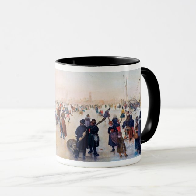 Caneca Cena De Ice. Presente de Natal de Belas Artes (Frente Esquerda)