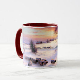 Caneca Cena de inverno. Belas Artes, presentes de Natal