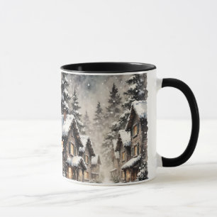 Caneca Cena de Inverno Nevado