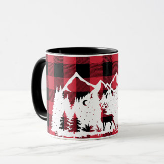 Caneca Cena de Montanha Selvagem Red Buffalo