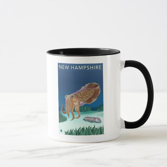 Caneca Cena de Nova HampshireCuttlefish (Direita)