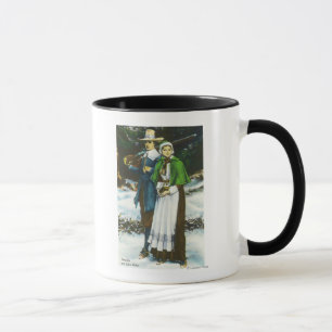 Caneca Cena de Priscilla e de John Alden