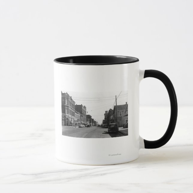 Caneca Cena de Rua em Port Townsend, Fotografia WA (Direita)