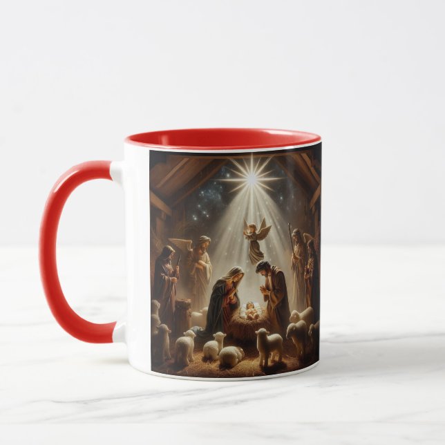 Caneca Cena Divina do Nascimento (Esquerda)