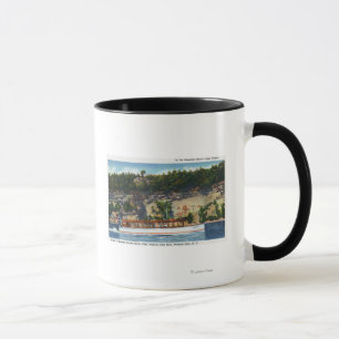 Caneca Cena do barco do capitão Palmers Lago Montada