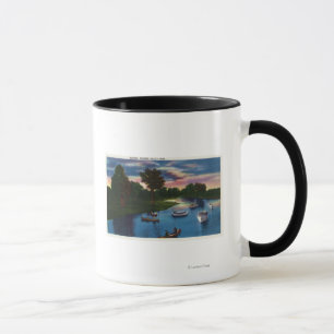 Caneca Cena do barco do parque do vale de Genesee