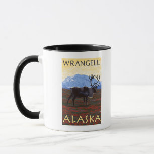 Caneca Cena do caribu - Wrangell, Alaska