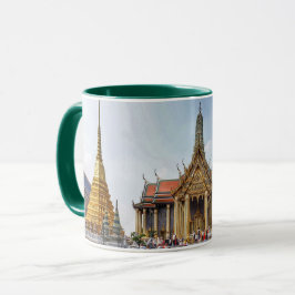 Caneca Cena do Grande Palácio de Banguecoque na Tailândia