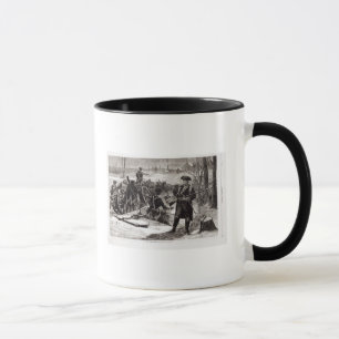 Caneca Cena do inverno no acampamento continental do