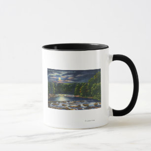 Caneca Cena do luar na angra de Catskill