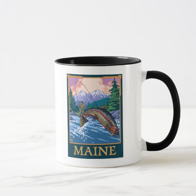Caneca Cena do Pescador MaineAngler (Direita)
