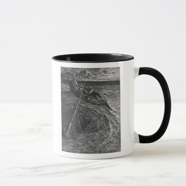 Caneca Cena 'do Rime do Mariner antigo (Direita)