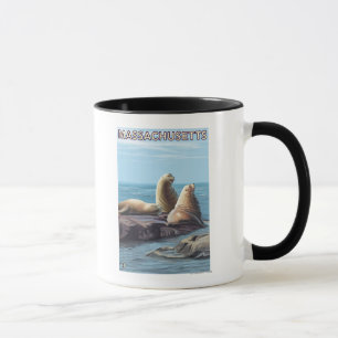 Caneca Cena dos leões de MassachusettsSea