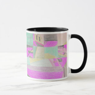 Caneca Cena embaralhada--caneca magenta