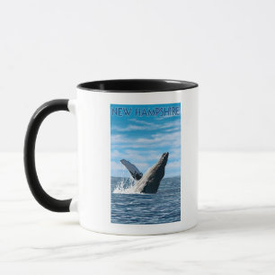 Caneca Cena nova da baleia de HampshireHumpback