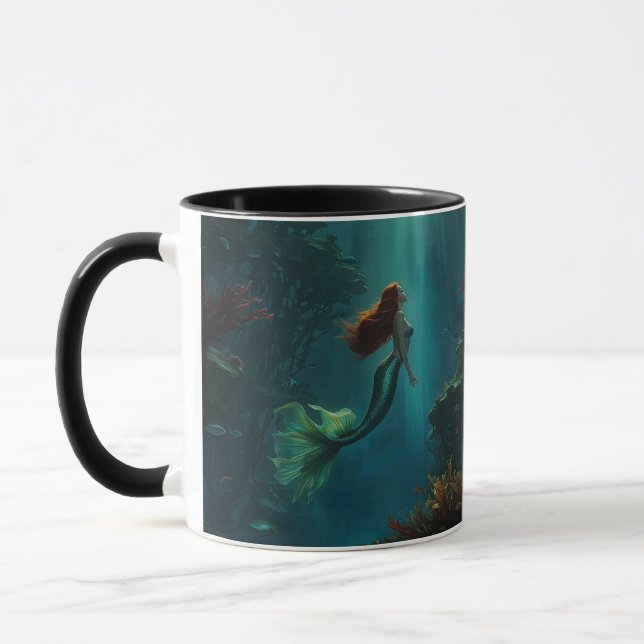 Caneca Cena Submarina do Sonho Fantasia da Sereia (Esquerda)