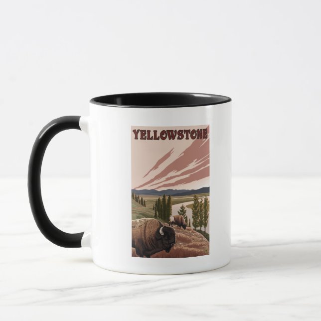 Caneca Cena YellowstoneBison (Esquerda)