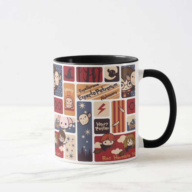 Caneca Cenas de desenho do Harry Potter padrão (Direita)