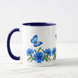 Caneca Centáureas & Borboletas