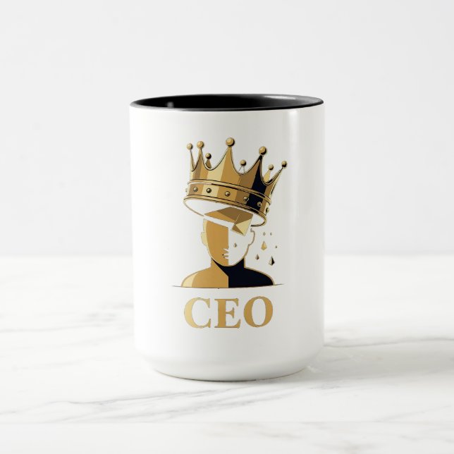 Caneca CEO Crown Graphic T-Shirt – Minimalist V2 (Centro)