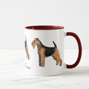 Caneca cerâmica de galês Terrier