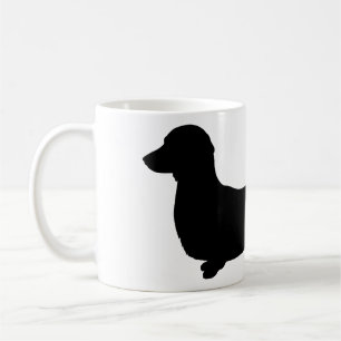 Caneca cerâmica do Dachshund longo do cabelo