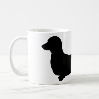 Caneca cerâmica do Dachshund longo do cabelo