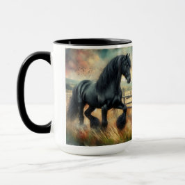 Caneca Cerca Russa do Cavalo Negro Fresa