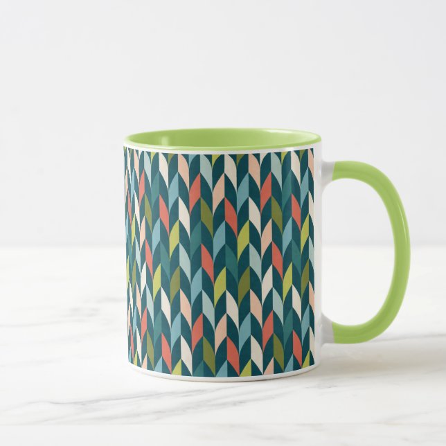 Caneca Cerceta do meio século & teste padrão modernos do (Direita)