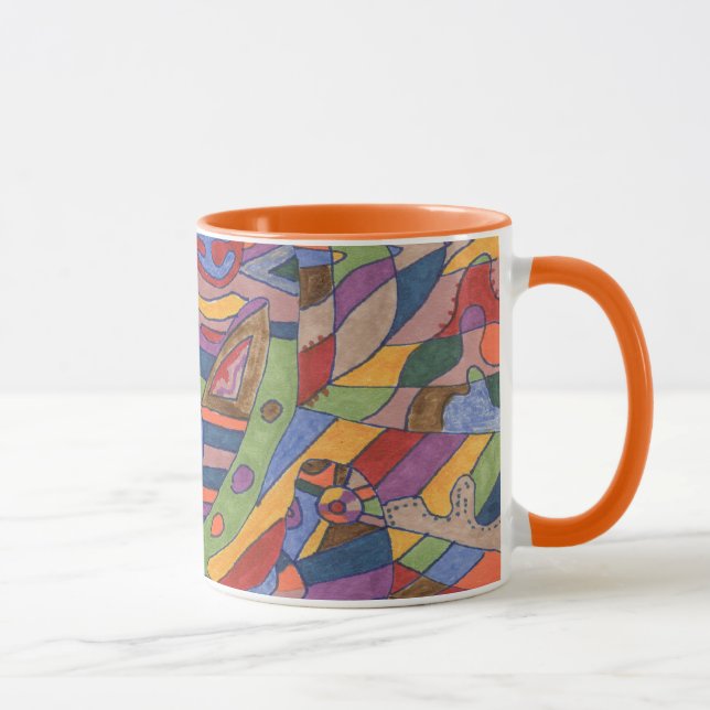 Caneca Cérebro de pássaro, abstrato original (Direita)