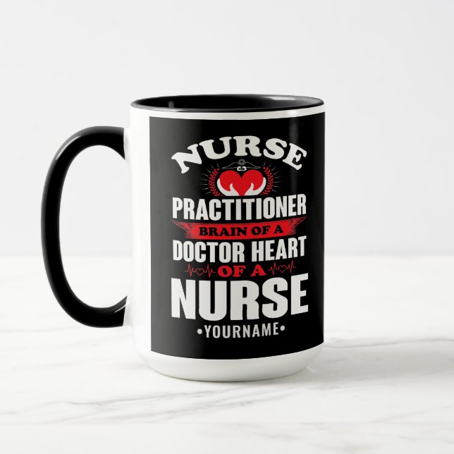 Caneca Cérebros De Enfermeiro Do Coração Médico De (Esquerda)
