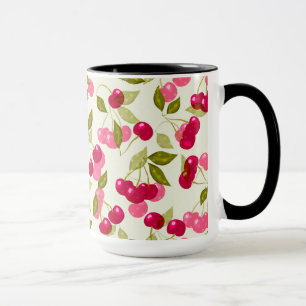 Caneca Cereja vermelha madura .